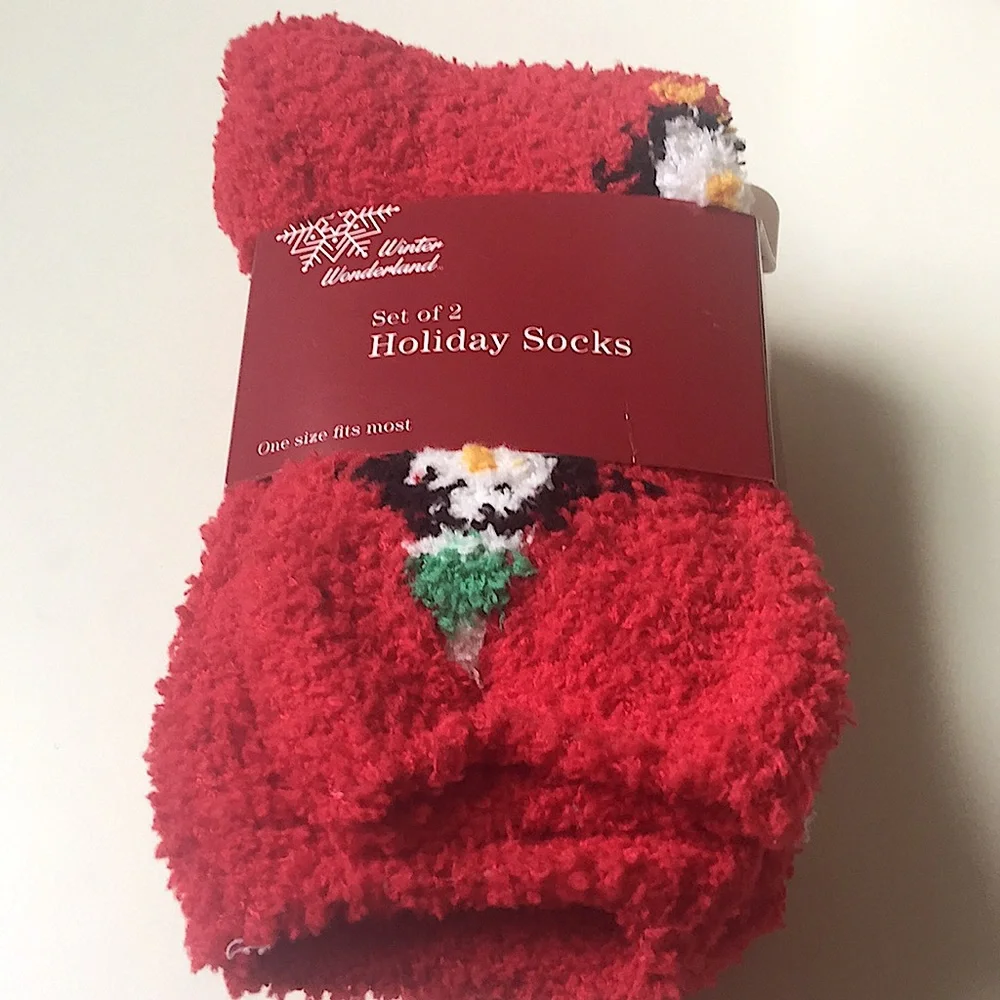 WINTER WONDERLAND SET OF 2 HOLIDAY SOCKS